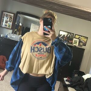 Busch Apple Flannel Tee